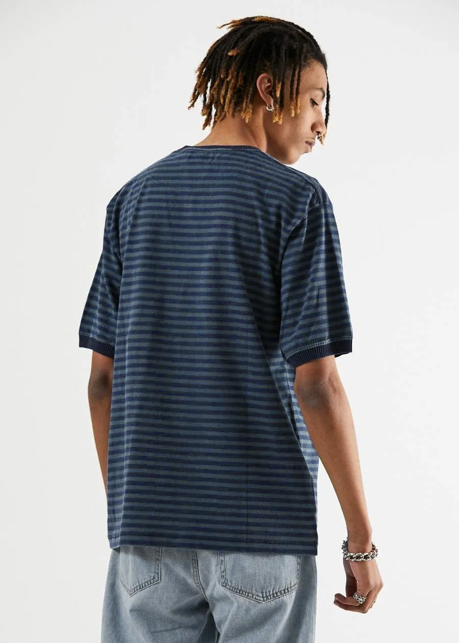 Afends Mens Void - Retro Fit Ringer Tee - Midnight
