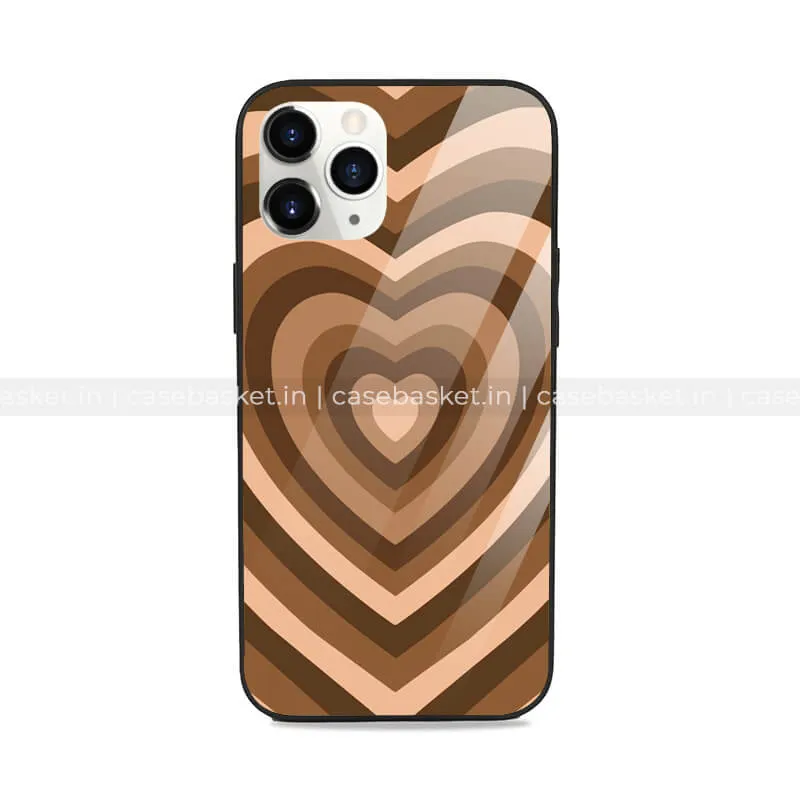 Brown Y2K Glass Phone Cover