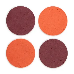 Cosmos Recycled Rubber Coasters - Set of 4 - Sunrise