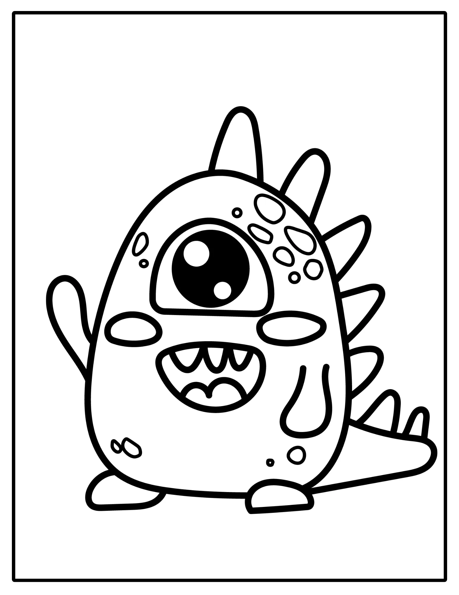 Halloween Monsters, Printable Coloring Book for All Ages PDF for Adults