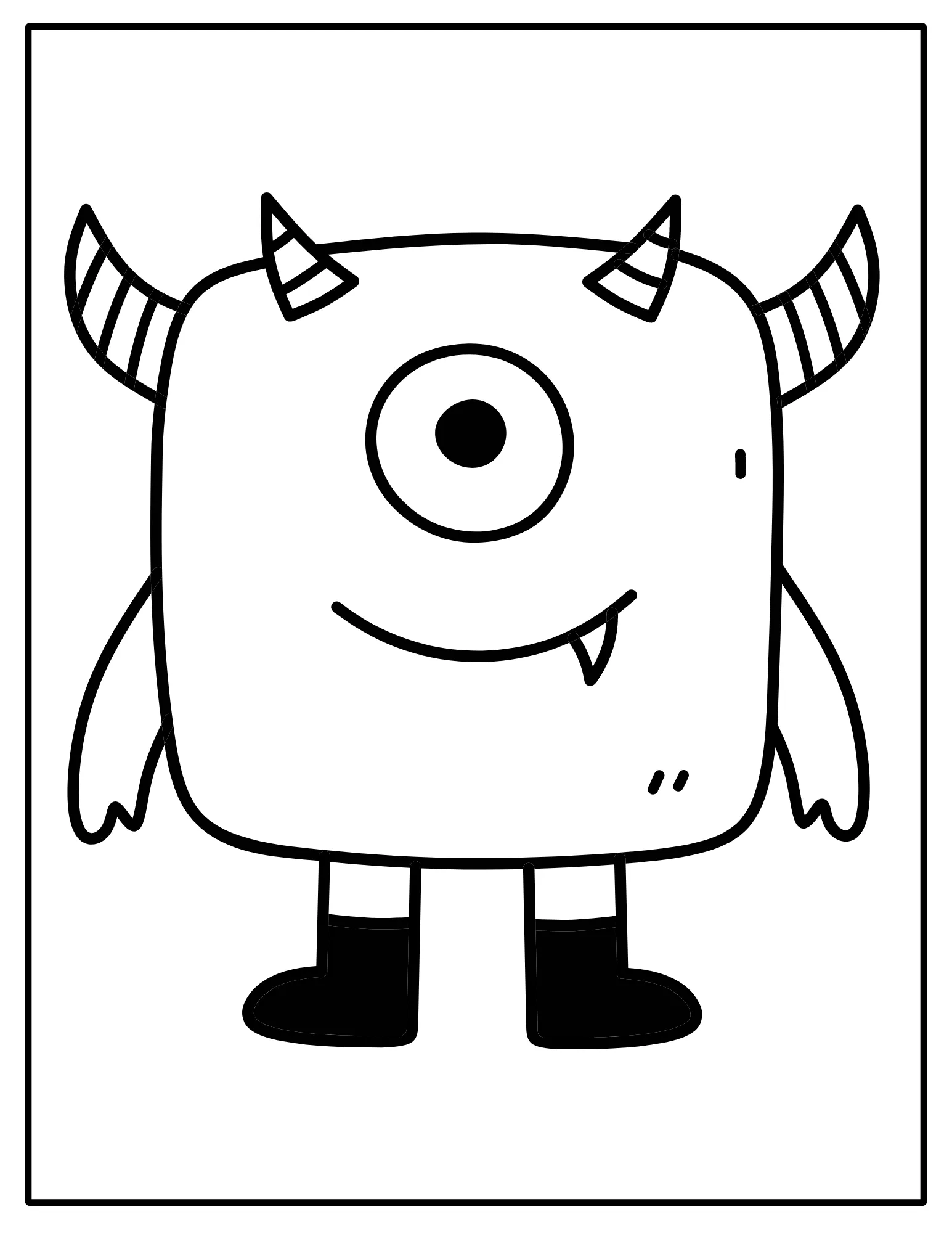 Halloween Monsters, Printable Coloring Book for All Ages PDF for Adults