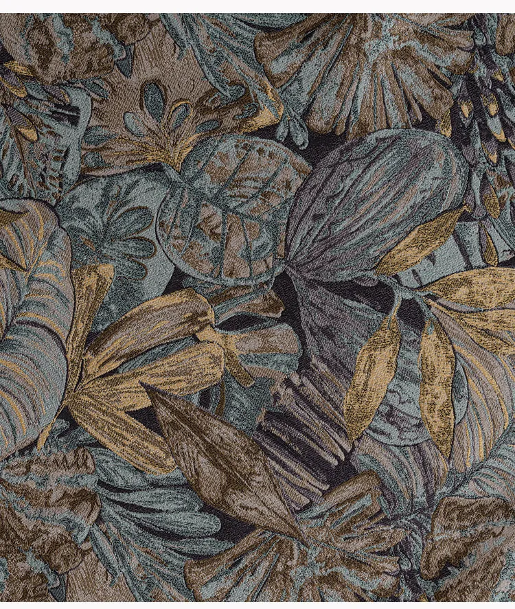 Retro Foliage Tapestry Mid Century Vibes Window Curtains Drapery