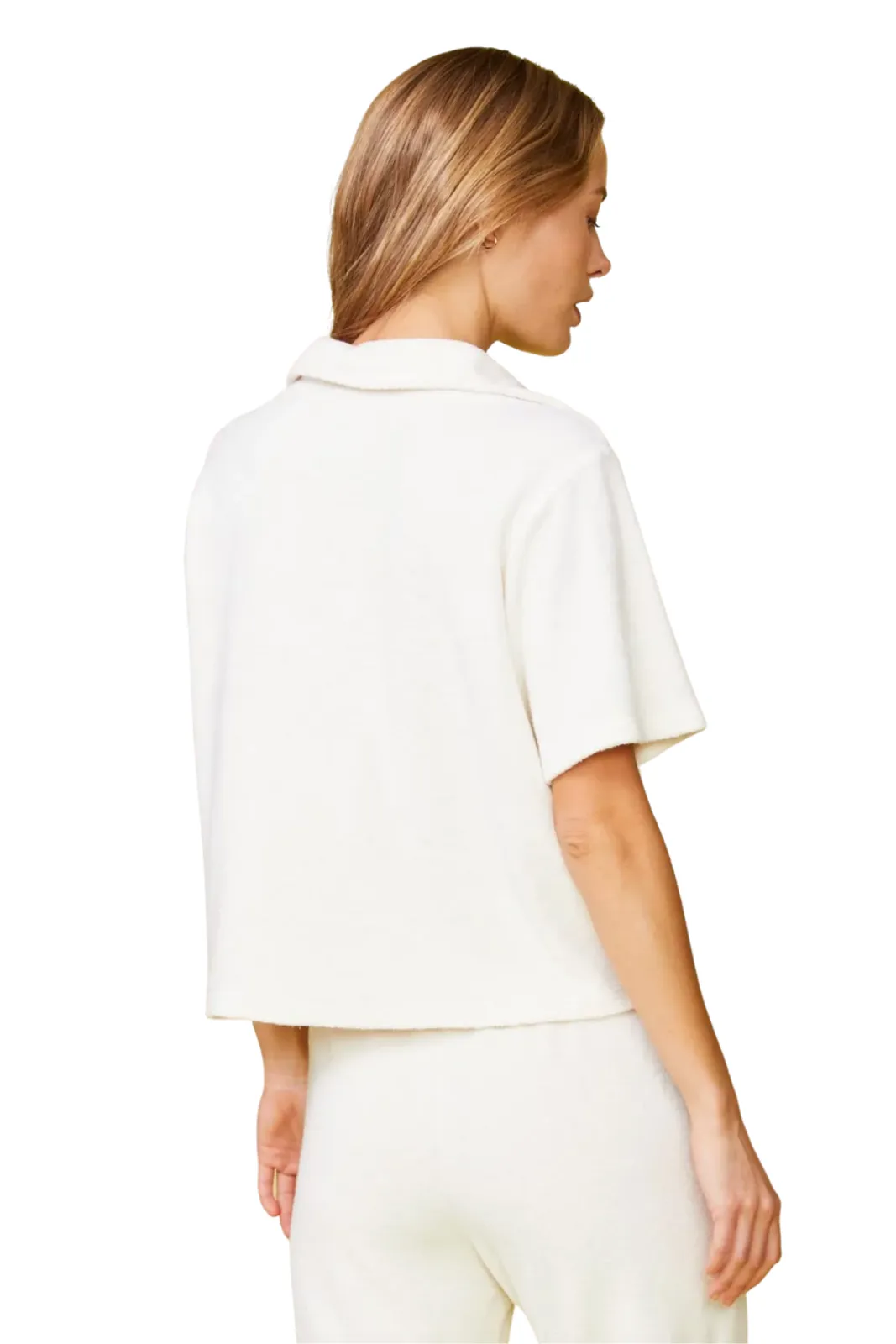 Terry Cloth Vacation Shirt, Pearl