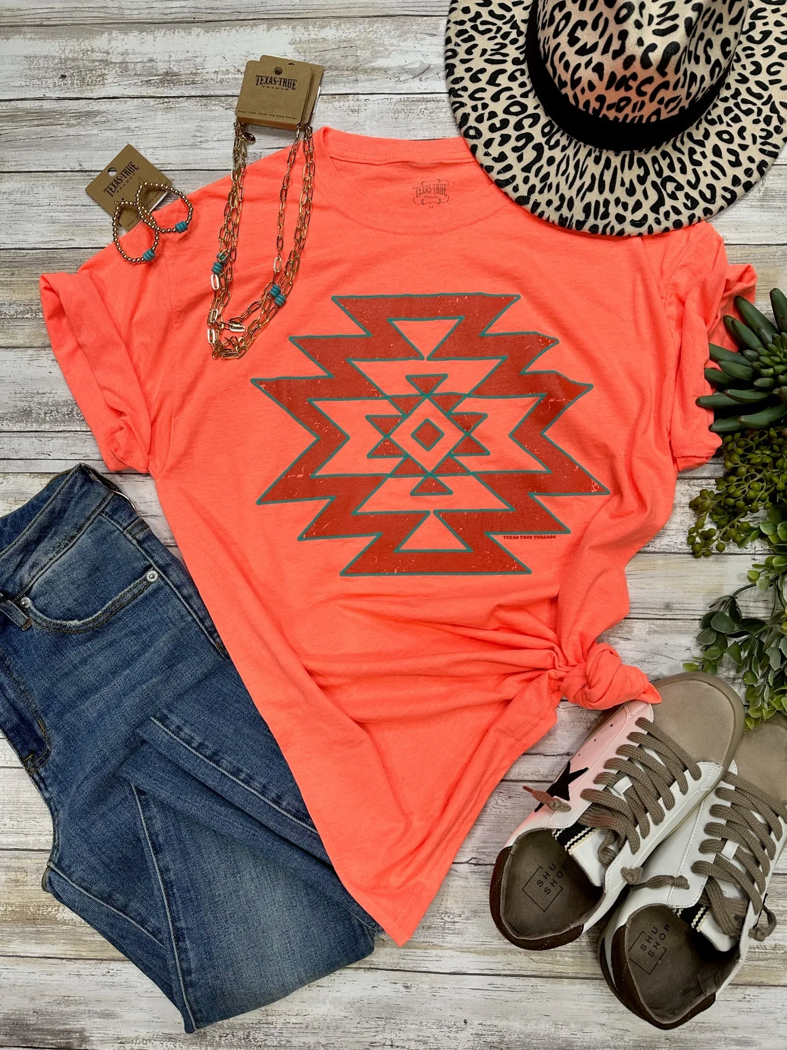 Texas True Threads Aztec Puff Tee
