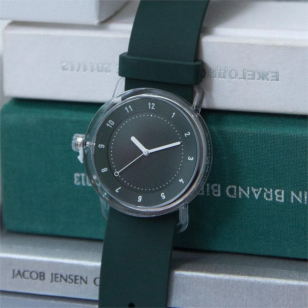 TID No.3 TR90 38mm Green / Green Silicone Strap / Transparent Buckle