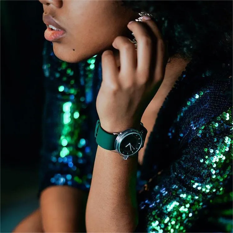 TID No.3 TR90 38mm Green / Green Silicone Strap / Transparent Buckle