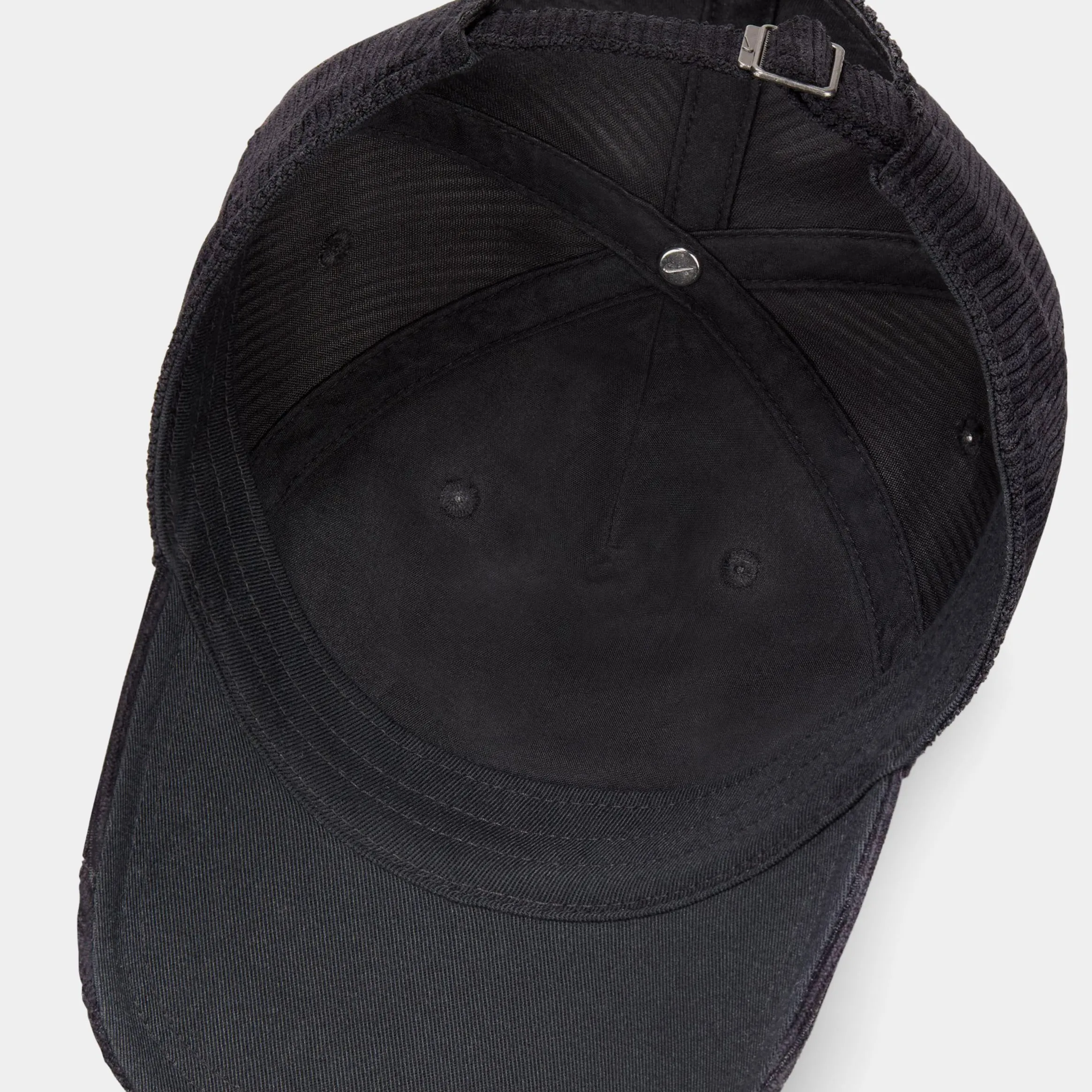 Unstructured Corduroy Cap Mens Hat (Black)