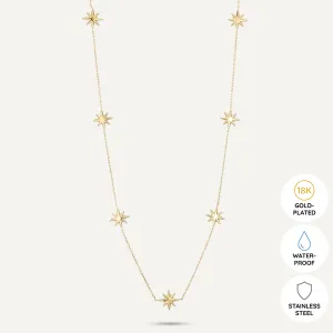 Vibes | Celestial Star Long Necklace | 18K Gold-Plated