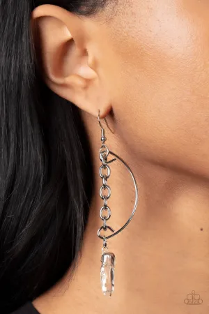 Yin to My Yang - Silver Earrings - Paparazzi Accessories