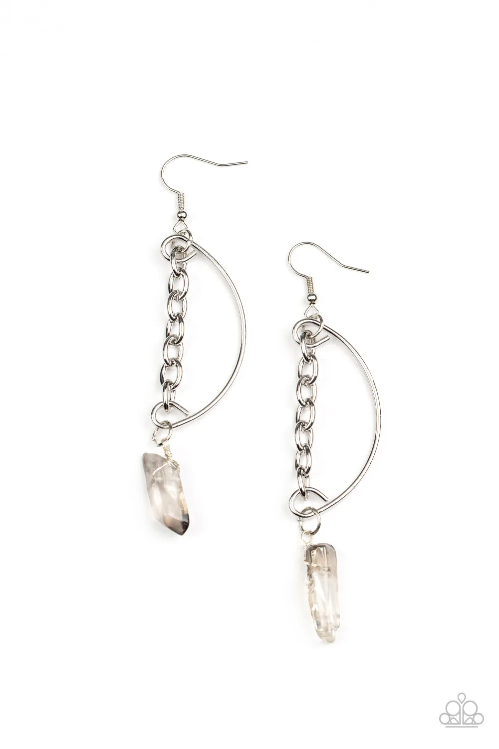 Yin to My Yang - Silver Earrings - Paparazzi Accessories